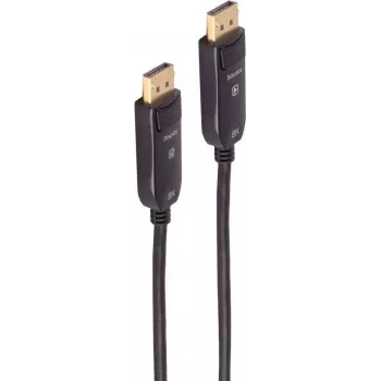 SHIVERPEAKS BS30-16495 Aktives optisches DisplayPort-Kabel 1.4, 50 m, 8K 60Hz, 4K 120Hz, Schwarz