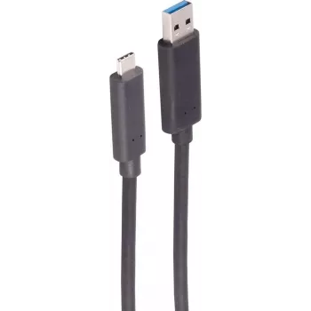 SHIVERPEAKS BS30-38085 Aktives optisches USB-A-auf-USB-C-Kabel, 15 m, USB 3.2 Gen 1, 5 Gbps, Schwarz
