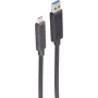 SHIVERPEAKS BS30-39075 Aktives optisches USB-A-auf-USB-C-Kabel, 10 m, 10 Gbps, Schwarz