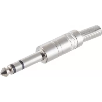 ShiverPeaks BS50200 6,3-mm-Klinkenstecker stereo, 3-polig, Metall, lötbar, mit Knickschutz