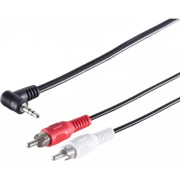 S/CONN maximum connectivity 3,5 mm Stereo-Winkelklinke auf 2 RCA Kabel, 1,5 m 30842