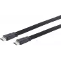 ShiverPeaks S/CONN maximum connectivity Flaches HDMI-Kabel, HDMI Typ A Stecker auf HDMI Typ A Stecker, Vergoldete Kontakte, 4K Ultra HD, 3D, HEAC, 3,0 m, Schwarz 77473-FLAT