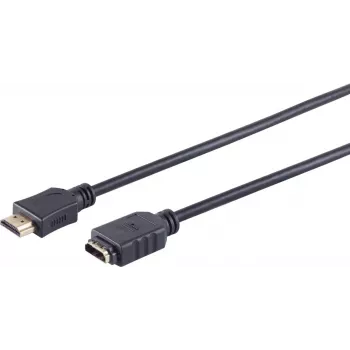 SHIVERPEAKS S/CONN maximum connectivity HDMI-Verlängerungskabel 2,0m - HDMI Typ A Stecker auf Buchse, vergoldete Kontakte, Ultra HD 4K, 3D, HEAC, Ethernet, ARC, CEC, High Speed with Ethernet, Schwarz 77479-2.0