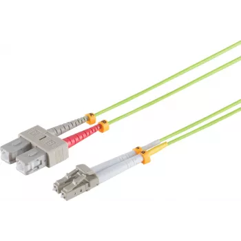 SHIVERPEAKS S/CONN maximum connectivity OM5 LC/SC Duplex Multimode LWL Patchkabel, 50/125µm, Limettengrün, 5m 07-530515