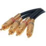SHIVERPEAKS S/CONN maximum connectivity RCA Audiokabel, 2 RCA Stecker zu 2 RCA Stecker, vergoldete Metallstecker, 2,5 m, Schwarz 40224
