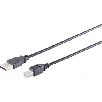 SHIVERPEAKS S/CONN Maximum Connectivity USB 2.0 High-Speed-Kabel, A auf B, Schwarz, 0,5 m (13-23015)
