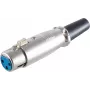SHIVERPEAKS S/CONN Maximum Connectivity XLR-Kupplung mit Zugentlastung, 3-polig weiblich, vernickeltes Zink-Druckguss, Lötanschluss 55020