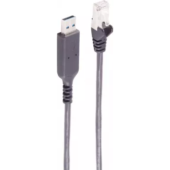 Shiverpeaks USB-A auf RJ45 Gigabit Ethernet Adapterkabel, 15m, Schwarz BS13-52085