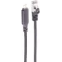 SHIVERPEAKS USB-C auf Gigabit Ethernet Adapterkabel, 2m, Aluminium, Schwarz (BS14-51035)