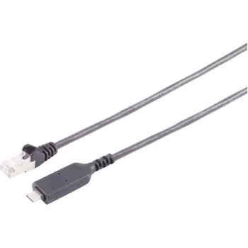 SHIVERPEAKS USB-C auf RJ45 Gigabit Ethernet Adapterkabel, 2m, Schwarz 13-51035