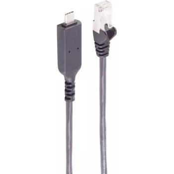 SHIVERPEAKS USB-C auf RJ45 Gigabit Ethernet Adapterkabel, 3m, Schwarz (BS13-51045)