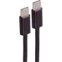 SHIVERPEAKS USB-C auf USB-C Kabel 2.0 240W PD 3.1 EPR, geflochtenes Textil, 2,5m, Schwarz BS14-22255
