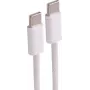 SHIVERPEAKS USB-C auf USB-C Ladekabel, USB 2.0, 60W, weißes geflochtenes Textil, 1,5m BS14-21156