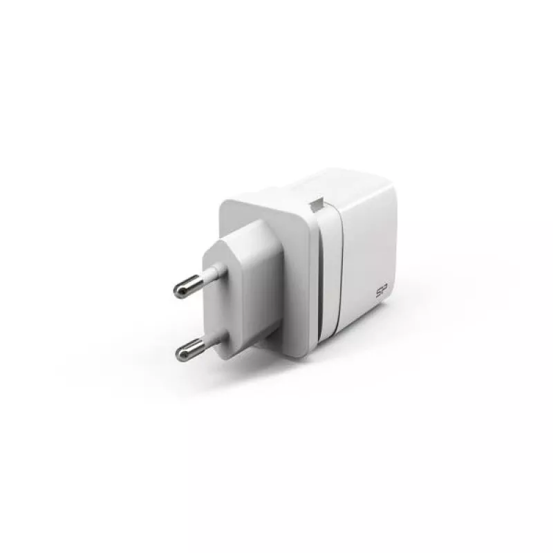 Silicon Power Boost Charger QM16 20W Reise-Ladegerät, USB-A + USB-C, EU/US/UK/AU Stecker, Weiß
