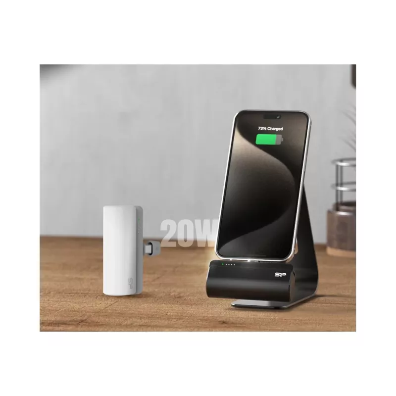 Silicon Power QD50 Powerbank, 5000 mAh, USB-C, Weiß (SP5K0MAPBKQD500W)