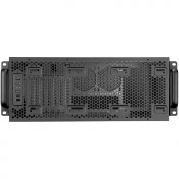 SilverStone RM4A 4U Rackmount Server-Gehäuse, SSI-EEB, Mesh - Dunkelgrau