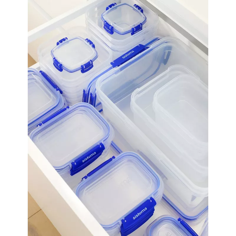 Sistema Plastics 881523 Rechteckbehälter 0,18L Transparent 88mm