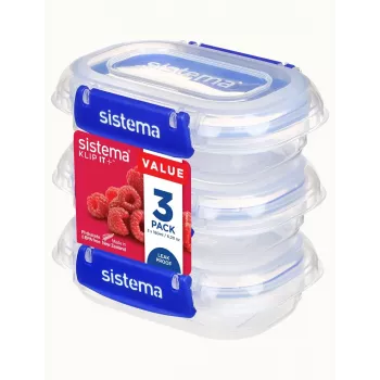 Sistema Plastics 881523 Rechteckbehälter 0,18L Transparent 88mm