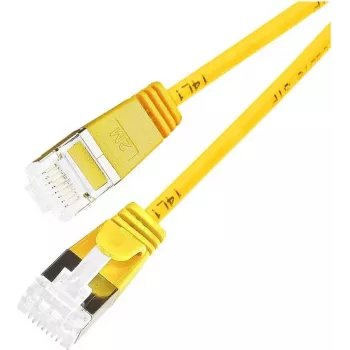 Wirewin PKW-LIGHT-STP-K6A 3.0 GE Cat 6a U/FTP Slim Rundes Patchkabel, 3,0 m, Gelb, PoE