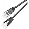 Wirewin Light Patchkabel Rund U/FTP Cat 6a Schwarz 0,5m Schlank Flexibel PoE (PKW-LIGHT-STP-K6A 0.5 SW)