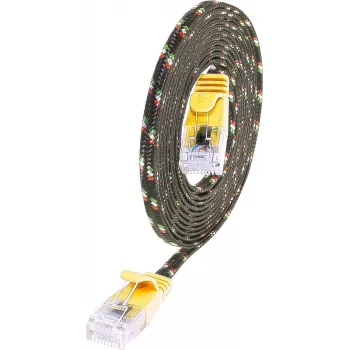 Wirewin PKW-TOUGH-K6 5.0 GE Cat.6 Slim Ethernet Patchkabel, U/UTP, 5m, Gelb