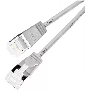 Wirewin PKW-LIGHT-STP-K6A 0.5 Cat 6a U/FTP Slim Round Patchkabel, 0,5 m, Grau, PoE