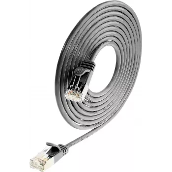 Wirewin Triotronik PKW-LIGHT-STP-K6 0,15 SW Cat6 geschirmtes Patchkabel, RJ45 Stecker auf RJ45 Stecker, 0,15m, Schwarz