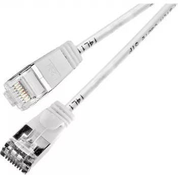 Wirewin Triotronik PKW-LIGHT-STP-K6 1.0 WS Cat6 S/FTP Slim Patchkabel, 1m, Weiß
