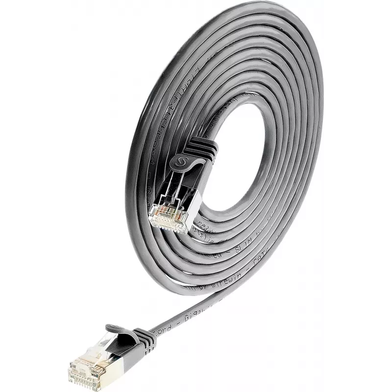 Wirewin Triotronik PKW-LIGHT-STP-K6 3.0 SW Cat6 geschirmtes Patchkabel, 3m, Schwarz