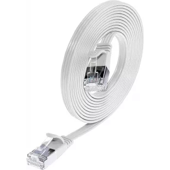 Wirewin Triotronik PKW-STP-SLIM-KAT6 0.25 WS - Cat6 U/FTP Slim Patchkabel, RJ45 Stecker zu Stecker, 0,25m, Weiß