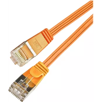 Wirewin Triotronik PKW-STP-SLIM-KAT6 0.5 OR Cat6 U/FTP Slim Ethernet Patchkabel, RJ45 Stecker zu Stecker, 0,5 m, Orange