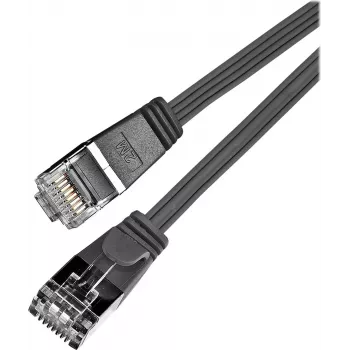 Wirewin Triotronik PKW-STP-SLIM-KAT6 5.0 SW Cat6 U/FTP Slim Ethernet Patchkabel, RJ45 Stecker zu Stecker, 5m, Schwarz
