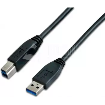 Wirewin USB 3.0 A-B MM 1.8 SW – 1,8 m SuperSpeed USB Kabel, Schwarz