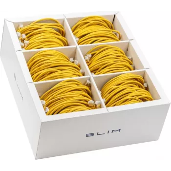 Wirewin SLIM KAT6A 10 Gigabit Light Patchkabel, 0,5 m, U/FTP, Ø 3,8 mm, Gelb, 90er-Pack (SLIM-LS-K6A 0.5 YE 90)