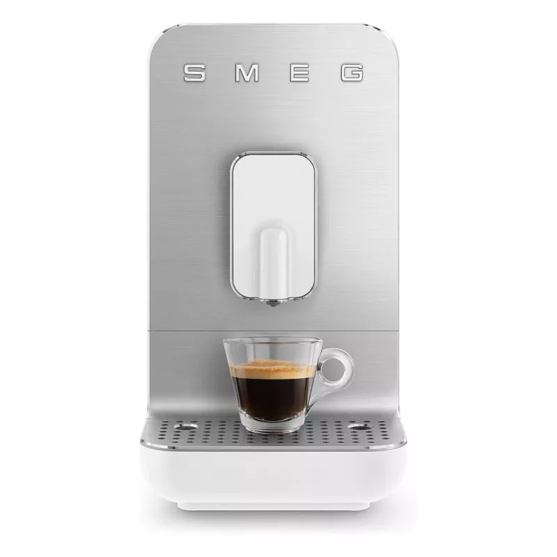 SMEG BCC11WHMEU Kaffeevollautomat mit Dampffunktion, integriertes Mahlwerk, 1,4 l, 1350 W, Weiß
