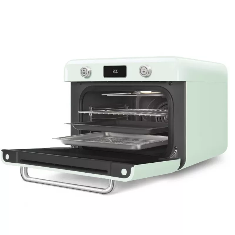 Smeg COF01PGEU Mini-Backofen Vintage, Pastellgrün