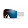 Smith Skyline Ski-Brille mit ChromaPop Photochromer Linse, White Vapor Rahmen und Blue Sensor Mirror Linse