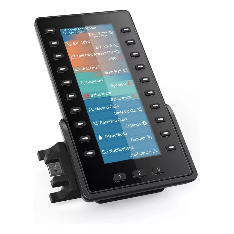 Snom D8C Erweiterungsmodul für D862/D865 IP-Telefone, 4,3 Zoll Farbdisplay, 48 programmierbare Tasten, USB, Schwarz
