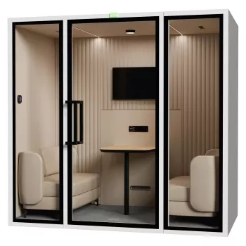 SOUNDBOX INC ARTPod+ ML 4-Personen Akustikkabine, Weiß