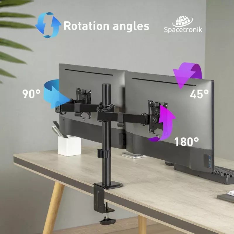 Spacetronik SPA-120 Tischhalterung für 2 Monitore