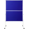 SpeaKa Professional Moderationswand SP-PB-B01 Blauer Filz 1250 x 1850 mm Faltbar mit Rollen Doppelseitig SP-12058196