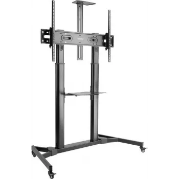SPEAKA PROFESSIONAL SP-TVC-600 TV-Rollwagen für 60 inch-100 inch Bildschirme, höhenverstellbar, 100 kg Traglast, feststellbare Rollen, Schwarz SP-10446752