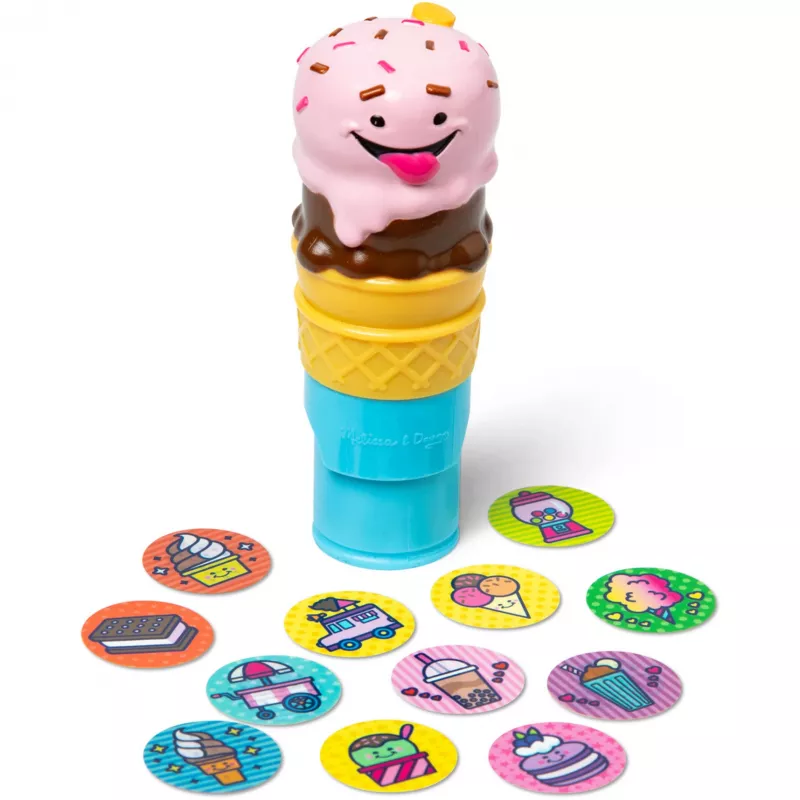 Spin Master Melissa & Doug Sticker WOW! Eiscreme-Aufkleberstempel & Block