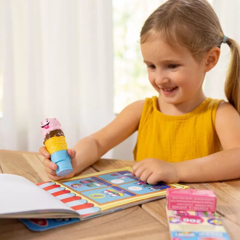 Spin Master Melissa & Doug Sticker WOW! Eiscreme-Aufkleberstempel & Block