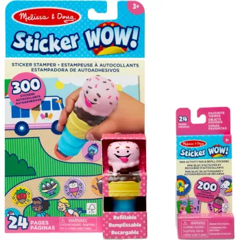 Spin Master Melissa & Doug Sticker WOW! Eiscreme-Aufkleberstempel & Block