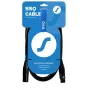 SSQ Cable XX1 - XLR-XLR Mikrofonkabel, 1 Meter, Schwarz