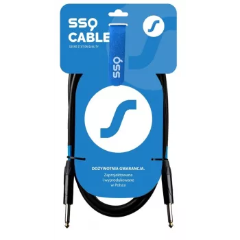 SSQ JMPJMP7 - 6,35mm TS Mono-Klinken-Instrumentenkabel - 7 m, Schwarz