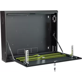 STALFLEX CR19-2U-130-B Wandmontage-Rack 2U 19-Zoll 130mm Tiefe Schwarz