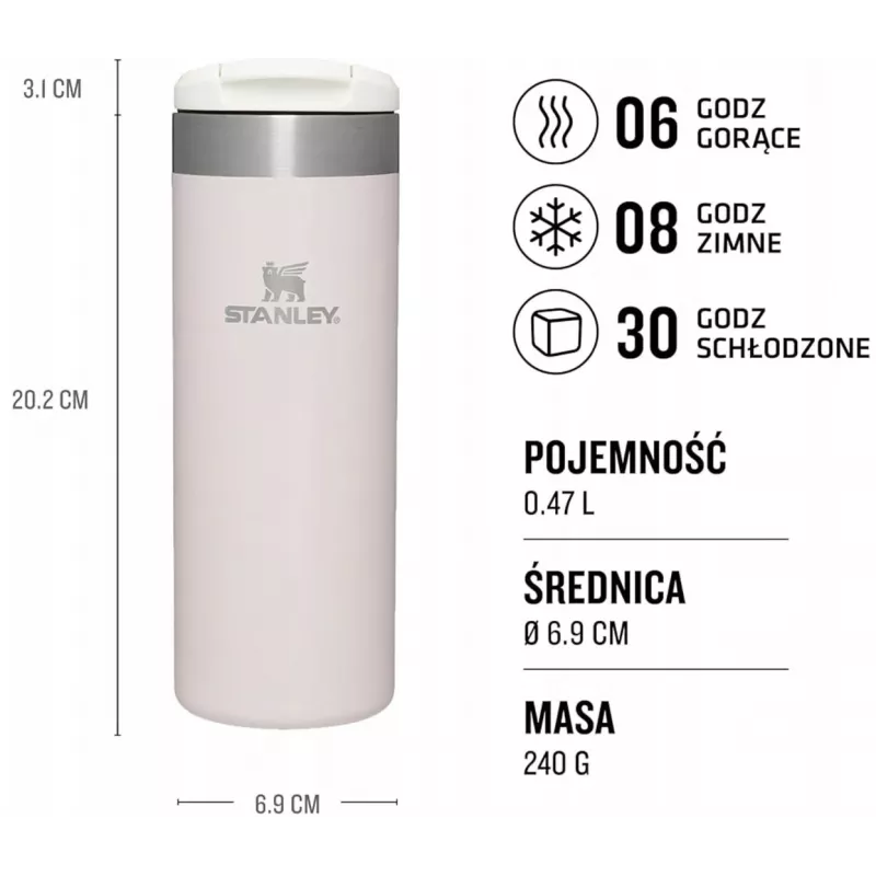 Stanley AeroLight Transit-Becher 0,47L Rosenquarz Metallic