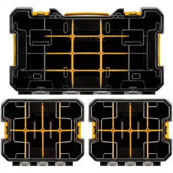 STANLEY PRO-STACK Organizer-Set 3-teilig Schwarz/Transparent
